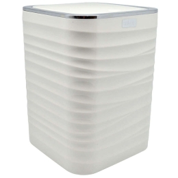 Κάδος Απορριμμάτων Luna 830015 18x18x25cm 5lt White-Silver Ankor Πλαστικό