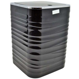 Κάδος Απορριμμάτων Luna 830008 18x18x25cm 5lt Black-Silver Ankor Πλαστικό