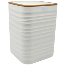 Κάδος Απορριμμάτων Luna 830206 18x18x25cm 5lt White-Natural Ankor Πλαστικό