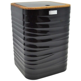 Κάδος Απορριμμάτων Luna 830152 18x18x25cm 5lt Black-Natural Ankor Πλαστικό