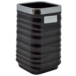 Ποτηροθήκη Luna 830060 7x7x12cm Black-Silver Ankor Πλαστικό