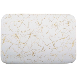 Πατάκι Μπάνιου Marble Effect 826049 50x80cm White-Gold Ankor 50 X 80 50x80cm PVC