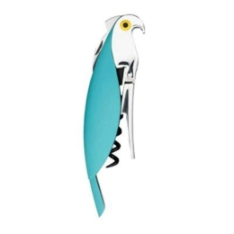 Ανοιχτήρι - Τιρμπουσόν Parrot AAM32 AZ Σερβιτόρου 3x2,5x13cm Turquoise Alessi Μέταλλο,Πλαστικό