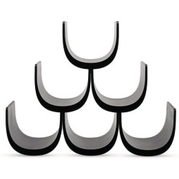 Κάβα Μπουκαλιών Noah GIA13 B 34,5x15,5x27cm Black Alessi Πολυρεσίνη