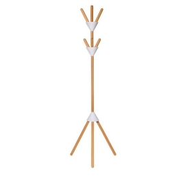 Καλόγερος Ξύλινος Pierrot PD08 W 170cm Natural με Δώρο 2 Δαχτυλίδια Πετσέτας Alessi Ξύλο