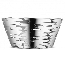 Φρουτιέρα - Ψωμιέρα Barket BM10/21 Φ21x10cm Από Ανοξείδωτο Ατσάλι Silver Alessi Ανοξείδωτο Ατσάλι