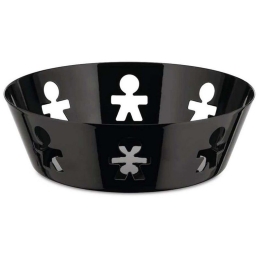 Ψωμιέρα - Φρουτιέρα Girotondo AKK03 B Φ18x5,4cm Μεταλλική Black Alessi Μέταλλο