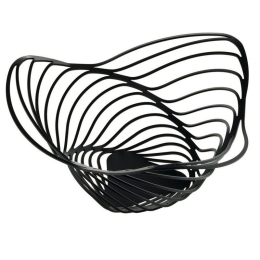 Φρουτιέρα Trinity ACO04/12 B Φ26x12cm Μεταλλική Black Alessi Μέταλλο
