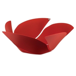 Φρουτιέρα Ανάγλυφη Twist Again OD02/29 RT Φ29x11,6cm Μεταλλική Red Alessi Μέταλλο