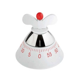 Χρονόμετρο Αναλογικό Κουζίνας A09 W Φ10,5cm White Alessi Πολυρεσίνη