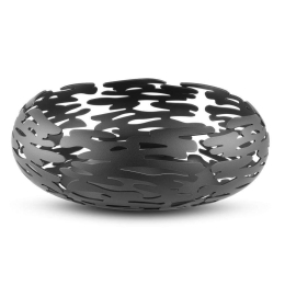 Ψωμιέρα - Φρουτιέρα Barknest BM02  B Φ21x7cm Μεταλλική Black Alessi Μέταλλο