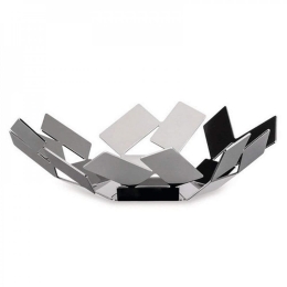 Ψωμιέρα - Φρουτιέρα La Stanza dello Scirocco MT01 24,5x23,2x6,2cm Ανοξείδωτο Ατσάλι Silver Alessi Ανοξείδωτο Ατσάλι