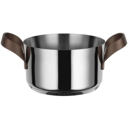Κατσαρόλα Edo PU101/16 Φ16x25x10cm 1300ml Silver-Brown Alessi 16 cm Ανοξείδωτο Ατσάλι