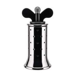 Μύλος Πιπεριού 9098 B Φ6,3x13,2cm Silver-Black Alessi Ανοξείδωτο Ατσάλι