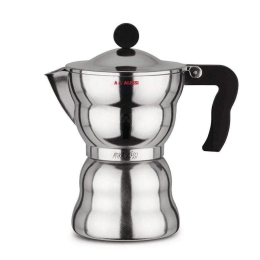 Καφετιέρα Espresso Moka AAM33/3 150ml Silver-Black Alessi Αλουμίνιο