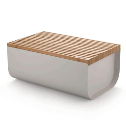Ψωμιέρα Mattina BG03 WG 34x21x14cm Warm Grey Alessi Ατσάλι,Bamboo