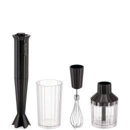 Μπλέντερ-Μίξερ Χειρός Plissé (Σετ 4Τμχ) MDL10S B Black Alessi Πλαστικό