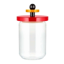Βάζο Αποθήκευσης ES16/100 R 1000ml Red-Multi Alessi Ξύλο,Γυαλί