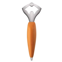 Ανοιχτήρι-Τιρμπουσόν Ercolino AB07 7x4x19cm Natural-Silver Alessi Ατσάλι,Ξύλο
