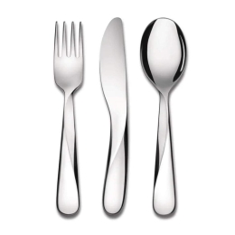 Μαχαιροπίρουνα Παιδικά Giro Kids Collection (Σετ 3Τμχ) UNS06S3 15cm Inox Alessi 3 τμχ Ανοξείδωτο Ατσάλι