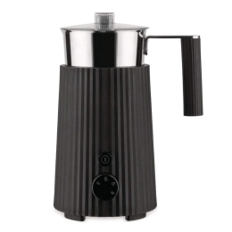 Συσκευή Για Αφρόγαλα Plissé MDL13 B 17x12x22,5cm 350ml Black Alessi Ανοξείδωτο,Πλαστικό