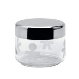Δοχείο Αποθήκευσης Girodonto AKK35 500ml Silver-Clear Alessi Ανοξ.Ατσάλι,Γυαλί