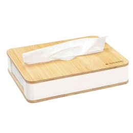 Θήκη Για Χαρτομάντηλα 54280.01 22,5x17x3cm Natural-White Navaris Bamboo