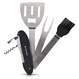 Πολυεργαλείο Bbq 5 Σε 1 46478.01 Silver-Black Navaris Ανοξείδωτο Ατσάλι