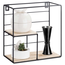Ράφι Τοίχου 54569.1 22x22x11cm Black Navaris