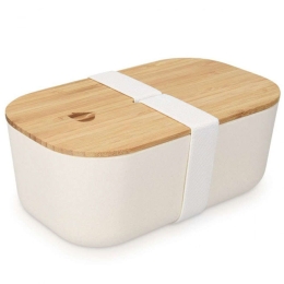 Δοχείο Φαγητού 47540.02.2 20x12x8,2cm 1100ml White-Natural Navaris Σιλικόνη,Bamboo