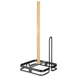 Βάση Για Χαρτί Κουζίνας 54479.01 31x13,1x13cm Black-Natural Navaris Μέταλλο,Ξύλο