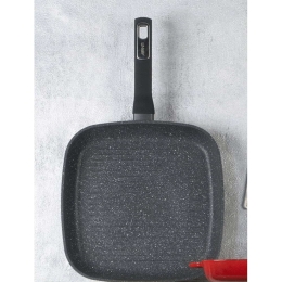 Τηγάνι Γκριλιέρα Marblestone 30003965 Φ28cm Black 28cm Αλουμίνιο