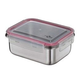 Φαγητοδοχείο 1001662800 1Lt-14x18,5x7,5cm Από Ανοξείδωτο Ατσάλι Silver Kuchenprofi Ανοξείδωτο Ατσάλι