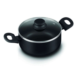 Κατσαρόλα Αντικολλητική 30003971 Φ16cm Black 16 cm Μέταλλο,Γυαλί