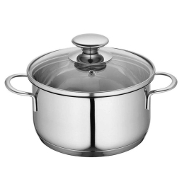 Κατσαρολάκι Με Γυάλινο Καπάκι 2370702814 Φ14cm Silver Kuchenprofi 14 cm Ανοξείδωτο Ατσάλι