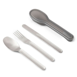 Μαχαιροπίρουνα Σε Θήκη (Σετ 4Τμχ) BAM-SSC001 Silver Black&Blum 4 τμχ Ανοξείδωτο Ατσάλι