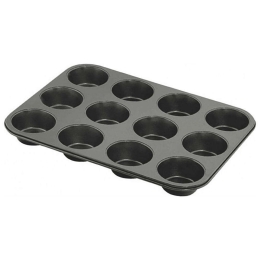 Φόρμα Cupcakes/Muffins 12 Θέσεων Αντικολλητική Classique 22102891 35cm Black Patisse Σιλικόνη