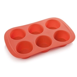 Φόρμα Cupcakes/Muffins 6 Θέσεων Delicia Siliconprime 629433 Red Tescoma Σιλικόνη