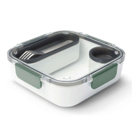 Φαγητοδοχείο Olive BAO-BA010 20x20x5,5cm Silver-Green Black&Blum Ατσάλι,Πλαστικό