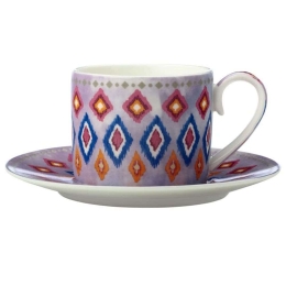 Φλυτζάνι Καφέ Teas & C's Zanzibar (Σετ 2Τμχ) HV0226 100ml Multi Maxwell & Williams Πορσελάνη