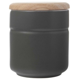 Δοχείο Αποθήκευσης AY0303 600ml Anthracite-Natural Maxwell&Williams Ξύλο,Πορσελάνη