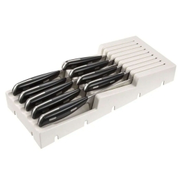 Θήκη Μαχαιριών Συρταριού 9 Θέσεων Flexispace 899415 37x14,8cm White Tescoma Πλαστικό