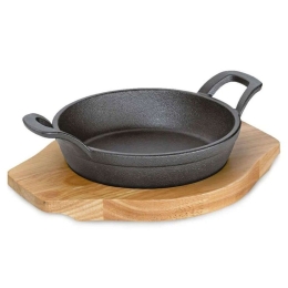 Σαγανάκι Σε Βάση 0305251016 16cm Black Kuchenprofi Μαντέμι,Ξύλο