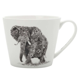 Κούπα African Elephant Marini Ferlazzo DX0510 450ml Black-White Maxwell & Williams Πορσελάνη