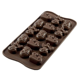 Φόρμα Σιλικόνης 15 Θέσεων Choco Winter 22.123.77.0065 33x27cm Brown Silikomart Σιλικόνη