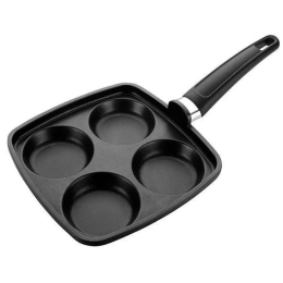 Τηγάνι Pancakes Αντικολλητικό 4 Θέσεων Premium 601262 22x22cm Black Tescoma 22cm Αλουμίνιο