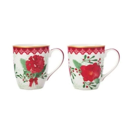 Κούπα Χριστουγεννιάτικη Mistletoe (Σετ 2Τμχ) DX1232 350ml Multi Maxwell & Williams