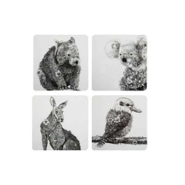 Σουβέρ Marini Ferlazzo (Σετ 4Τμχ) GI0131 10,5x10,5cm Black-White Maxwell & Williams Mdf
