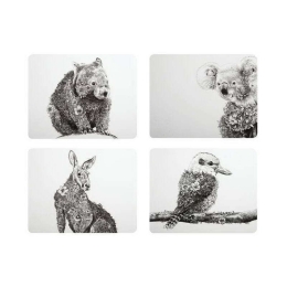 Σουπλά Marini Ferlazzo (Σετ 4Τμχ) GI0130 34x26,5cm Black-White Maxwell & Williams Mdf