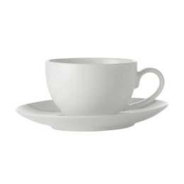 Φλυτζάνι Καφέ Mε Πιατάκι White Basics FX0137 100ml White Maxwell & Williams Πορσελάνη